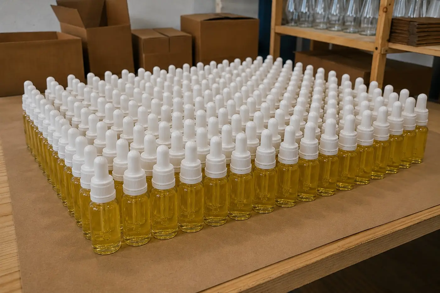 Produksi stevia cair botol dropper di fasilitas PT Barooka Global Indonesia